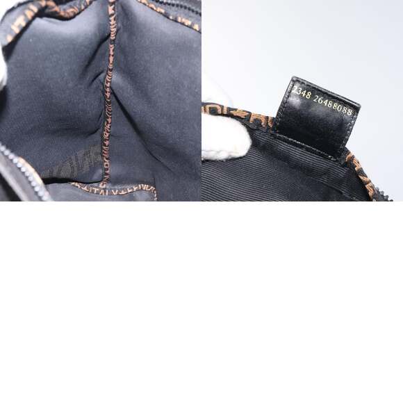 FENDI Hand Bag Nylon Black Gold - Picture 12 of 12